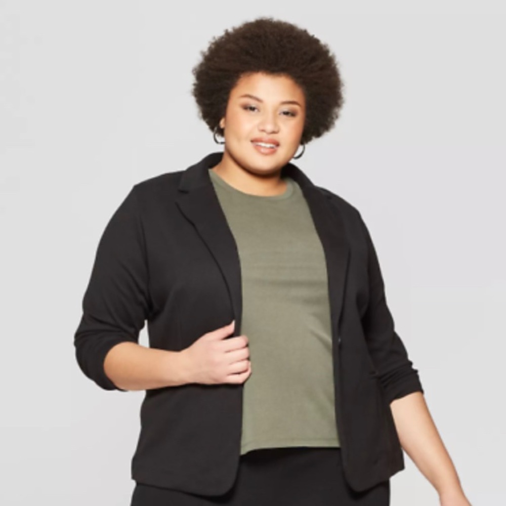 Black Cotton Blazer, NWOT